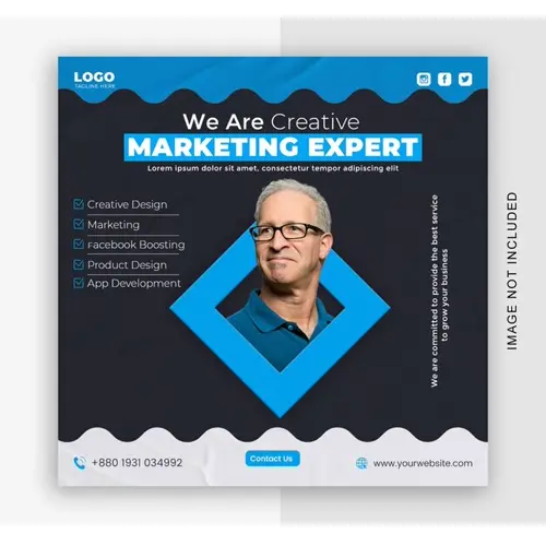 Digital marketing agency and corporate Facebook cover design template