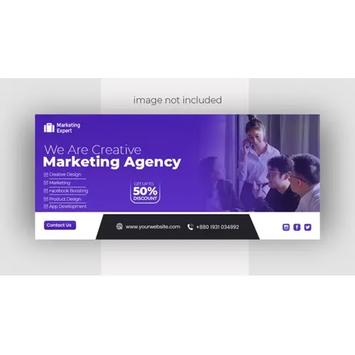 Digital marketing agency and corporate Facebook cover design template