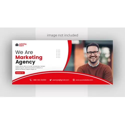 Digital marketing agency and corporate Facebook cover design template