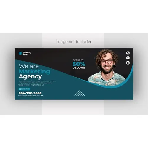 Digital marketing agency and corporate Facebook cover design template