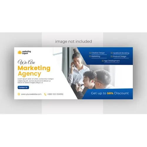 Digital marketing agency and corporate Facebook cover design template