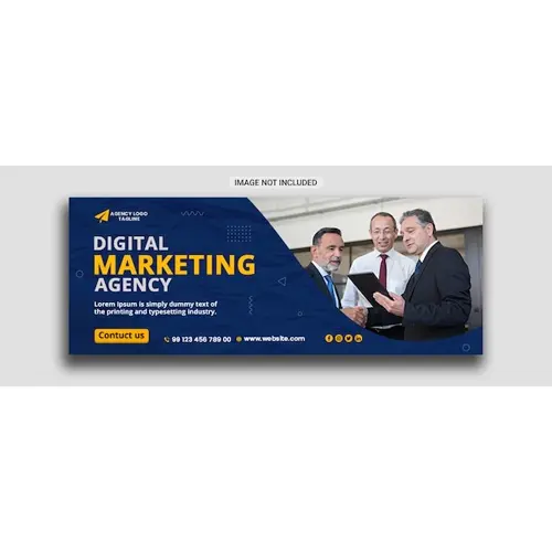 Digital marketing agency and corporate facebook cover design template