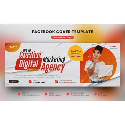 Digital marketing agency and corporate facebook cover design