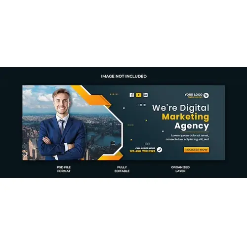 Digital marketing agency and corporate facebook cover post banner template design