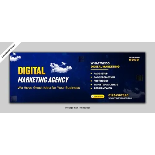 Digital marketing agency and corporate Facebook cover template design