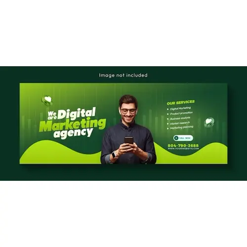 Digital marketing agency and corporate Facebook cover template design