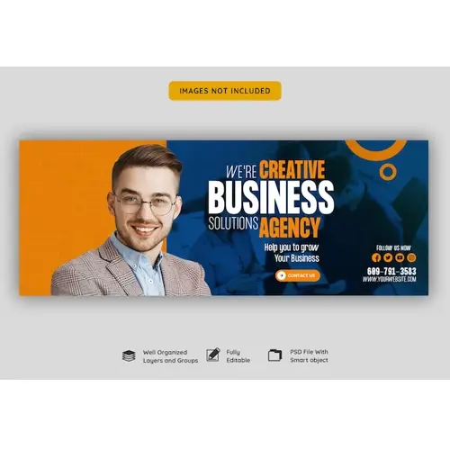 Digital marketing agency and corporate facebook cover template