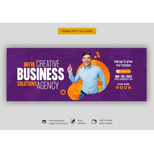 Digital marketing agency and corporate facebook cover template