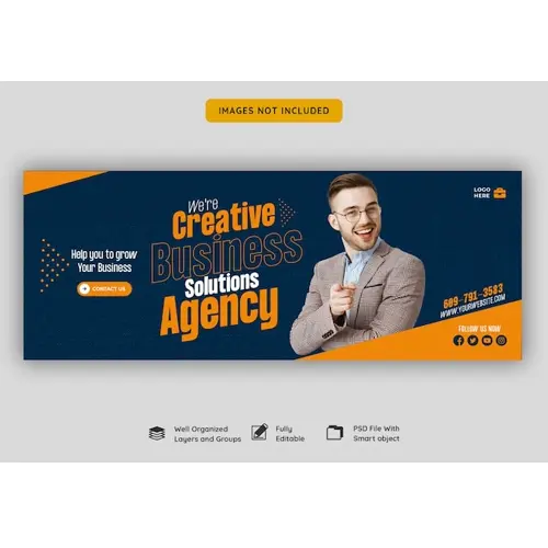 Digital marketing agency and corporate facebook cover template