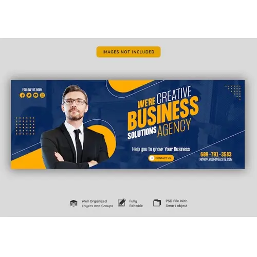 Digital marketing agency and corporate facebook cover template