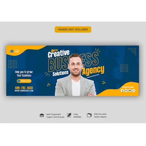 Digital marketing agency and corporate facebook cover template