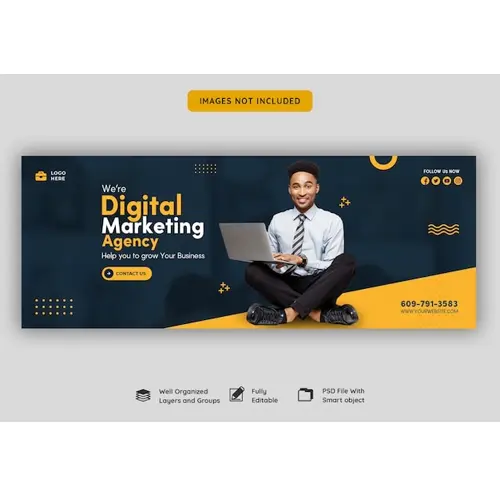 Digital marketing agency and corporate facebook cover template