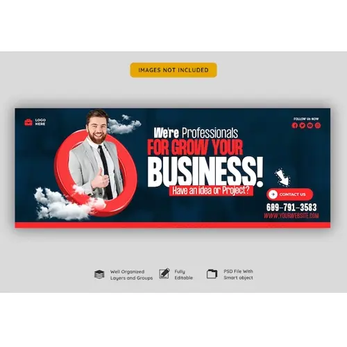 Digital marketing agency and corporate facebook cover template