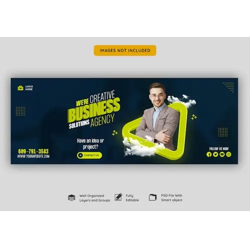 Digital marketing agency and corporate facebook cover template