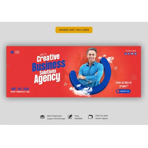 Digital marketing agency and corporate facebook cover template