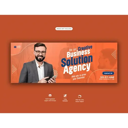 Digital marketing agency and corporate facebook cover template