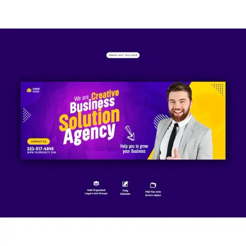 Digital marketing agency and corporate facebook cover template
