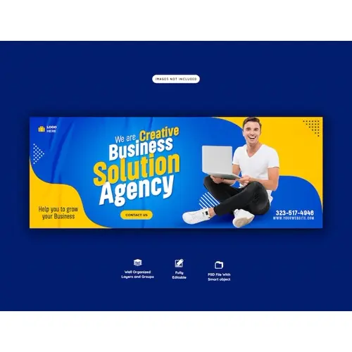Digital marketing agency and corporate facebook cover template
