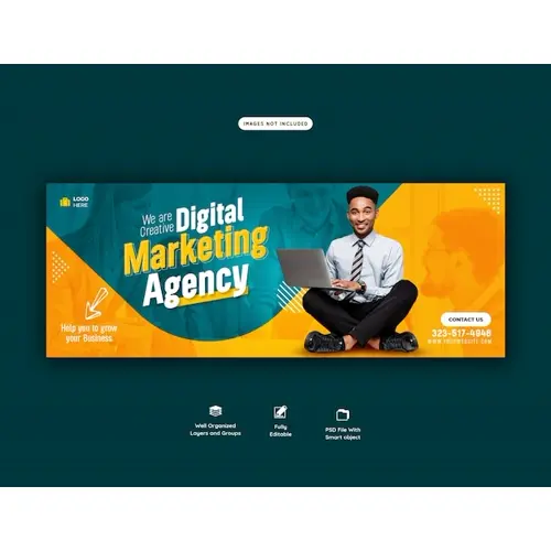 Digital marketing agency and corporate facebook cover template