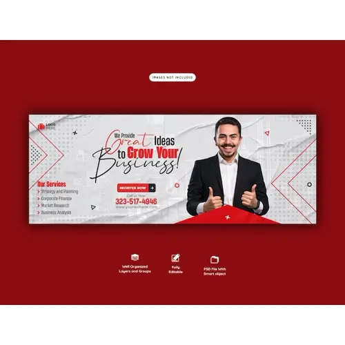 Digital marketing agency and corporate facebook cover template