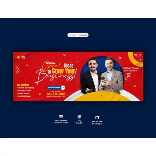Digital marketing agency and corporate facebook cover template