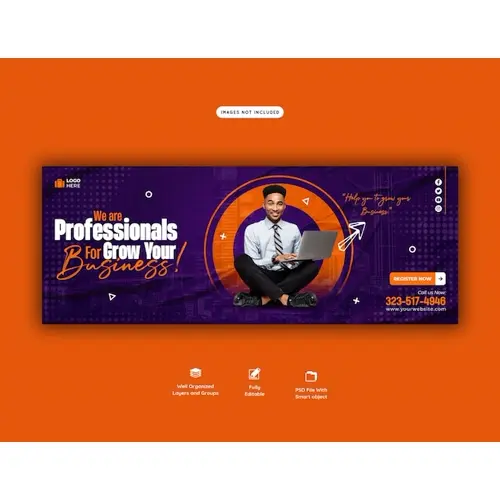 Digital marketing agency and corporate facebook cover template