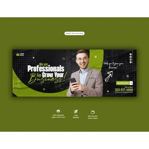 Digital marketing agency and corporate facebook cover template