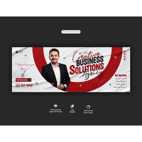 Digital marketing agency and corporate facebook cover template