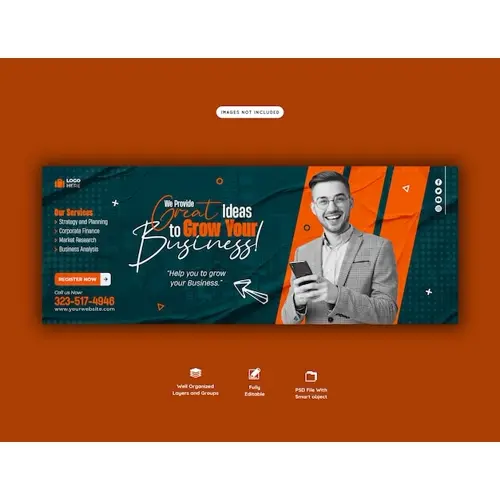 Digital marketing agency and corporate facebook cover template