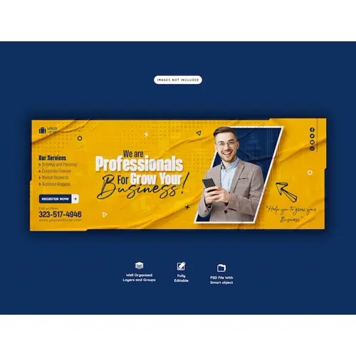 Digital marketing agency and corporate facebook cover template