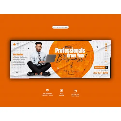 Digital marketing agency and corporate facebook cover template