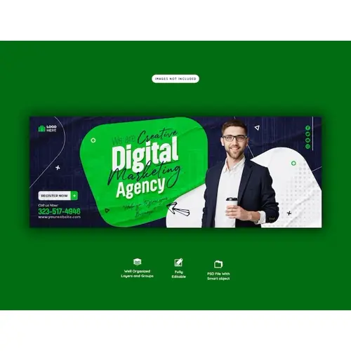 Digital marketing agency and corporate facebook cover template