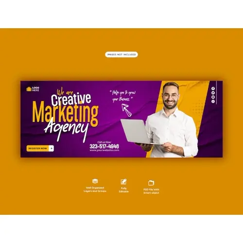 Digital marketing agency and corporate facebook cover template