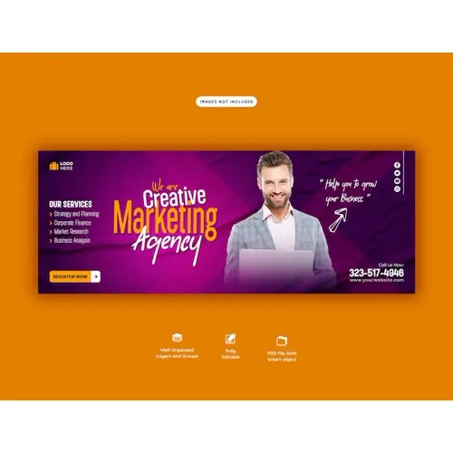 Digital marketing agency and corporate facebook cover template