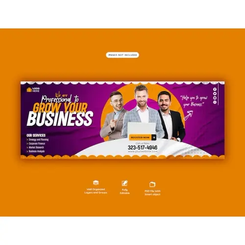 Digital marketing agency and corporate facebook cover template