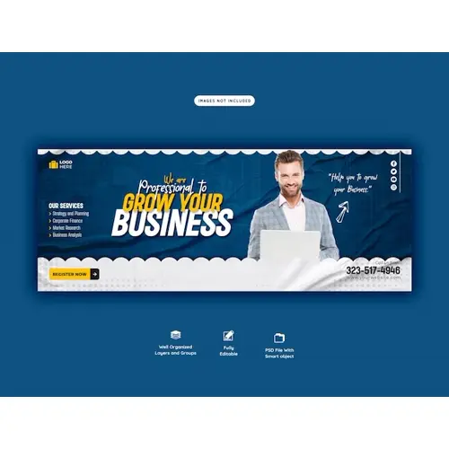 Digital marketing agency and corporate facebook cover template