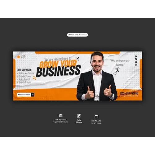 Digital marketing agency and corporate facebook cover template