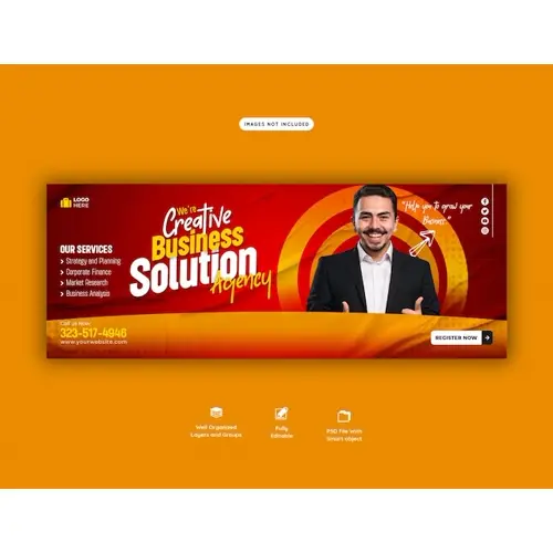 Digital marketing agency and corporate facebook cover template
