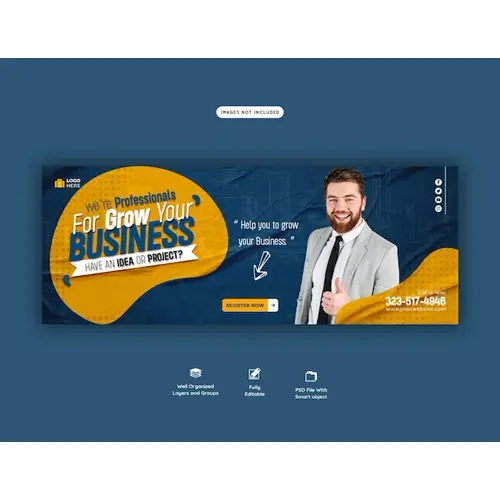 Digital marketing agency and corporate facebook cover template