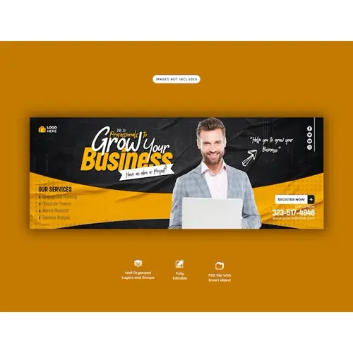 Digital marketing agency and corporate facebook cover template