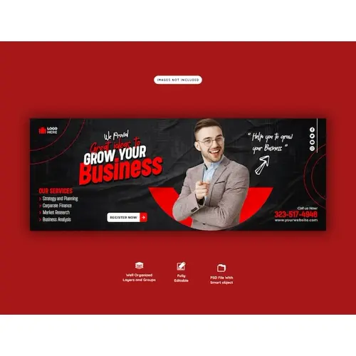 Digital marketing agency and corporate facebook cover template