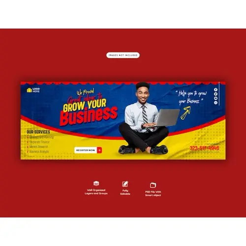 Digital marketing agency and corporate facebook cover template