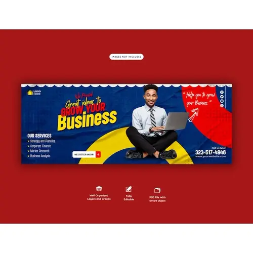 Digital marketing agency and corporate facebook cover template