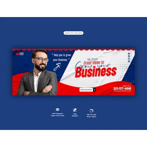 Digital marketing agency and corporate facebook cover template