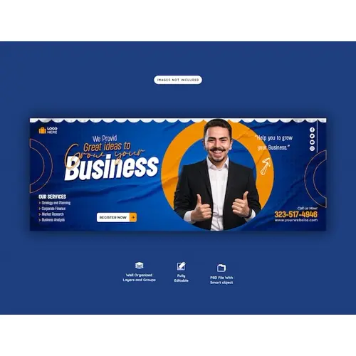 Digital marketing agency and corporate facebook cover template