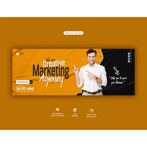 Digital marketing agency and corporate facebook cover template