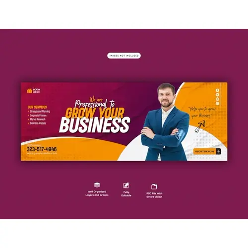 Digital marketing agency and corporate facebook cover template