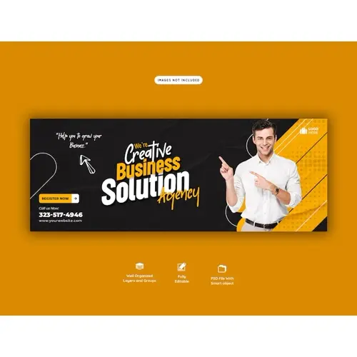 Digital marketing agency and corporate facebook cover template