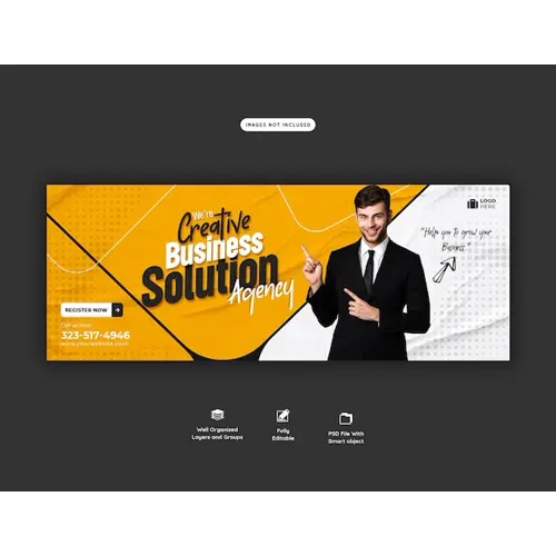 Digital marketing agency and corporate facebook cover template