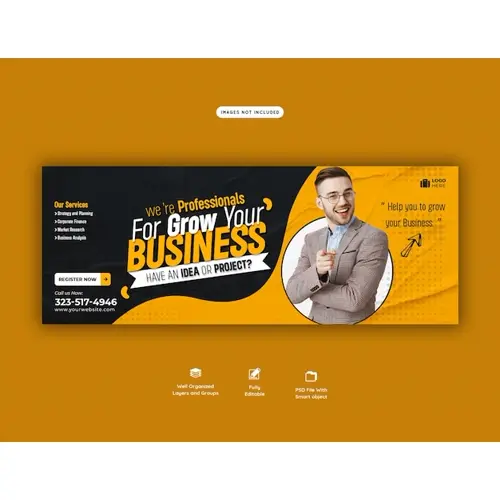 Digital marketing agency and corporate facebook cover template